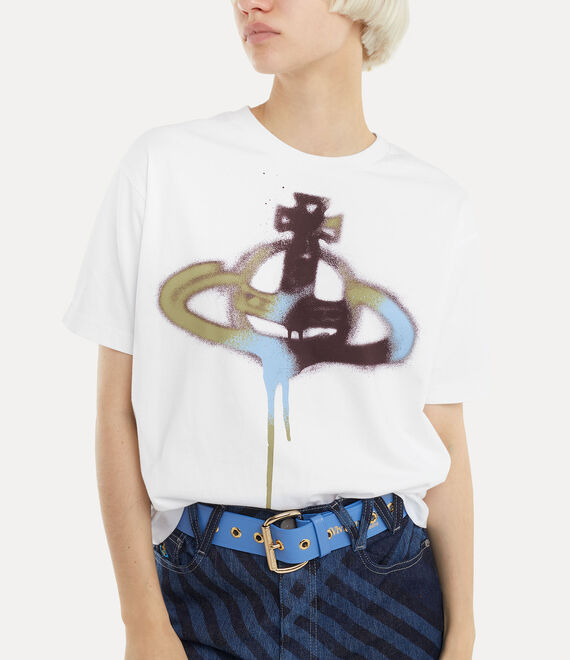 Vivienne Westwood Spray Orb Classic T-Shirt in WHITE